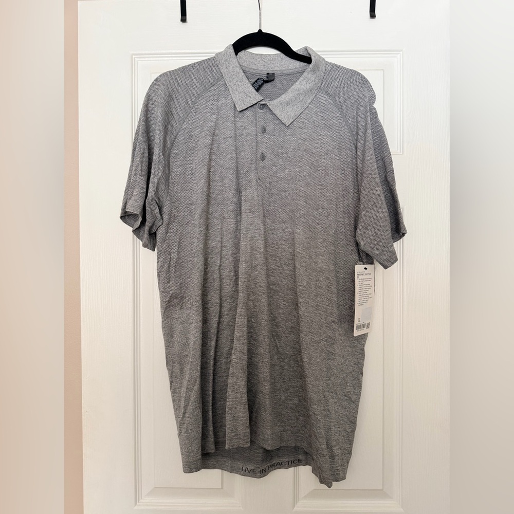 Men's LuluLemon Gray Polo Shirt XXL